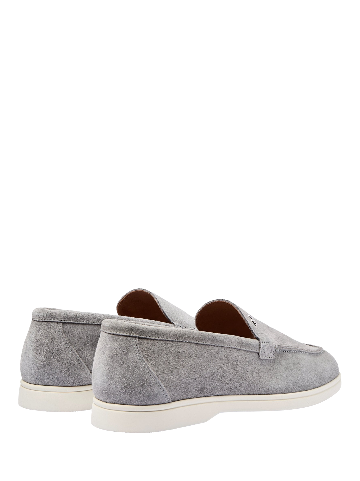 Product image 2 of 5, which shows Mallet City Suede Loafers, Grey, 6