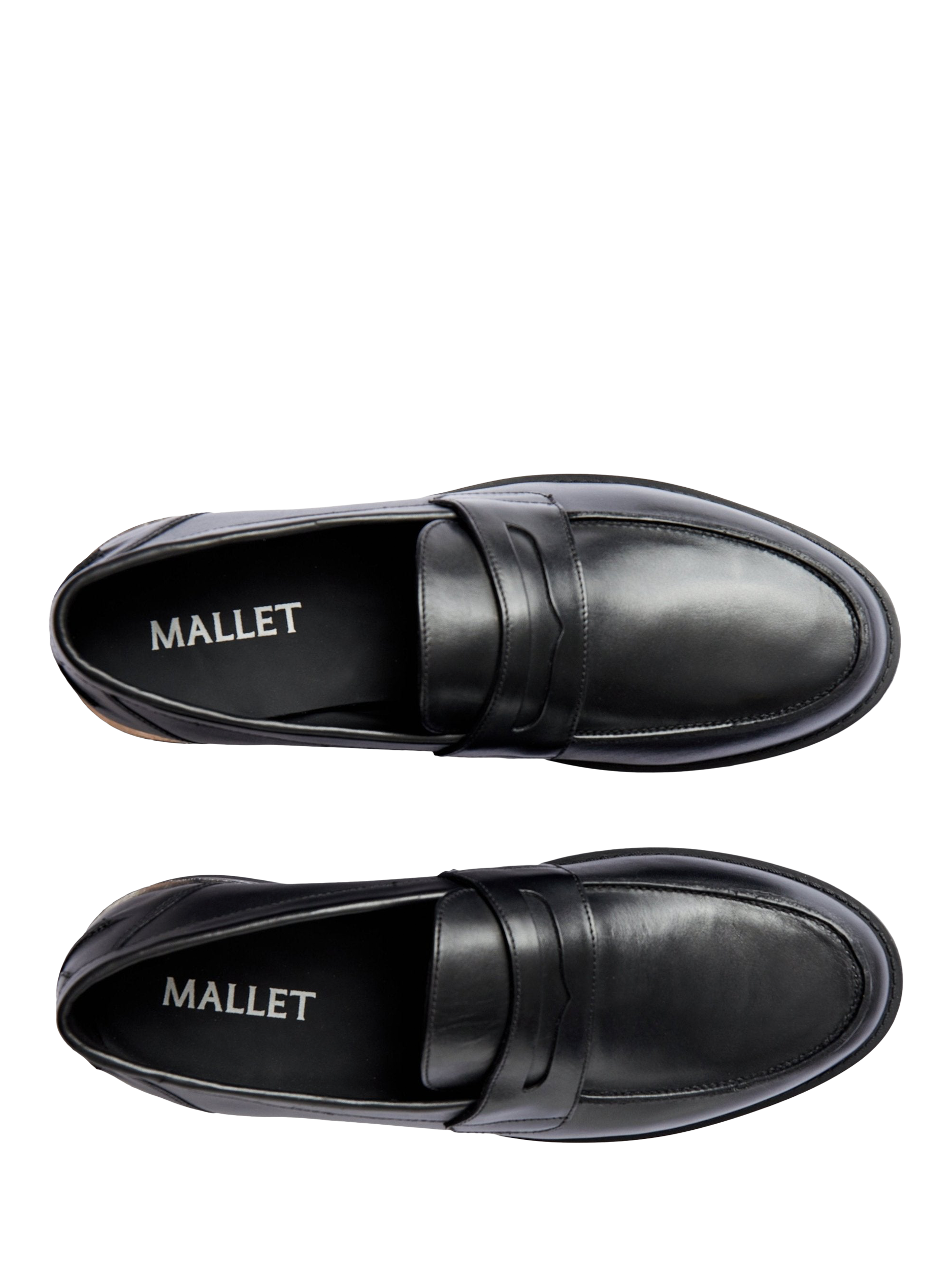 Product image 5 of 5, which shows Mallet Rockwell Penny Loafers, Black, 6