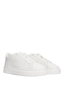 Mallet GRFTR Lite Leather Toe Cap Lace Up Trainers - view 2, White