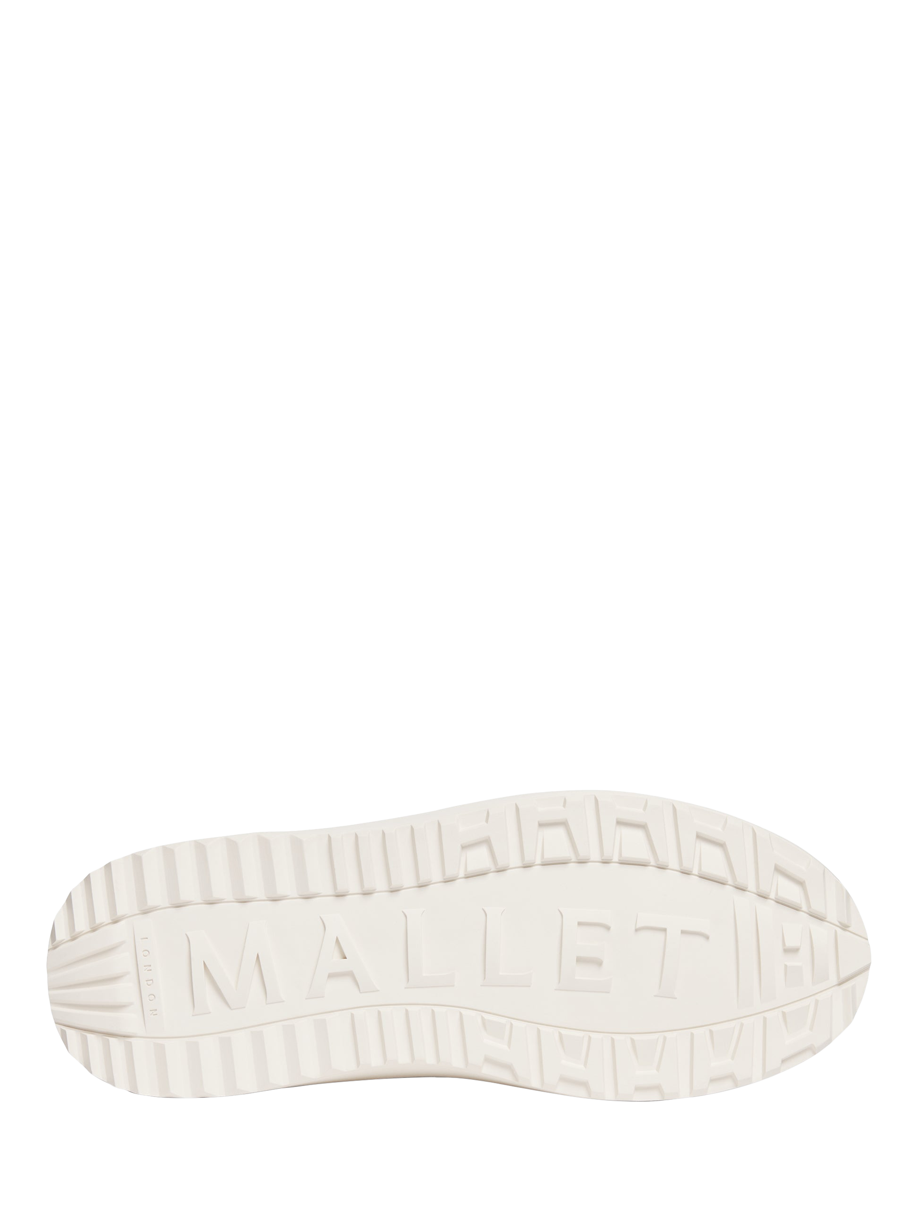 Product image 5 of 5, which shows Mallet GRFTR Lite Leather Toe Cap Lace Up Trainers, White, 3