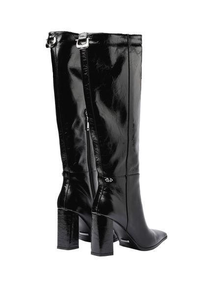 Mallet Sabelle Leather Knee High Boots - view 2, Black
