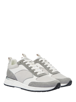 Mallet Bethnal Leather Lace-Up Trainers - view 2, Grey