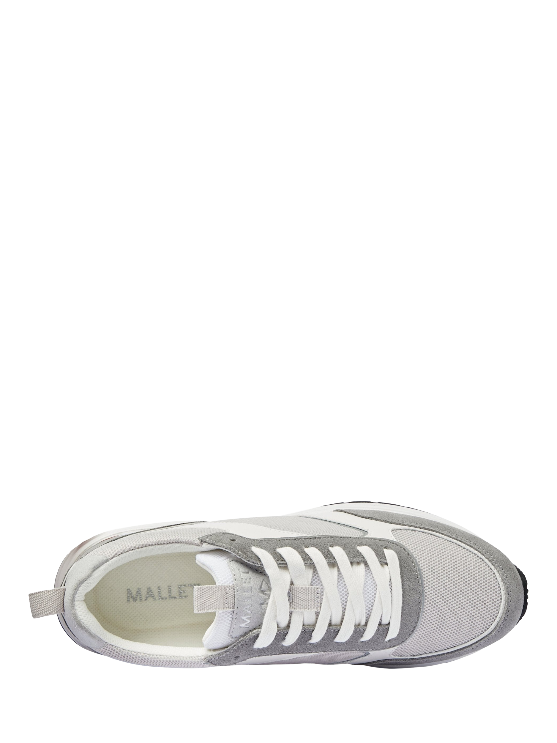 Product image 4 of 5, which shows Mallet Bethnal Leather Lace-Up Trainers, Grey, 11