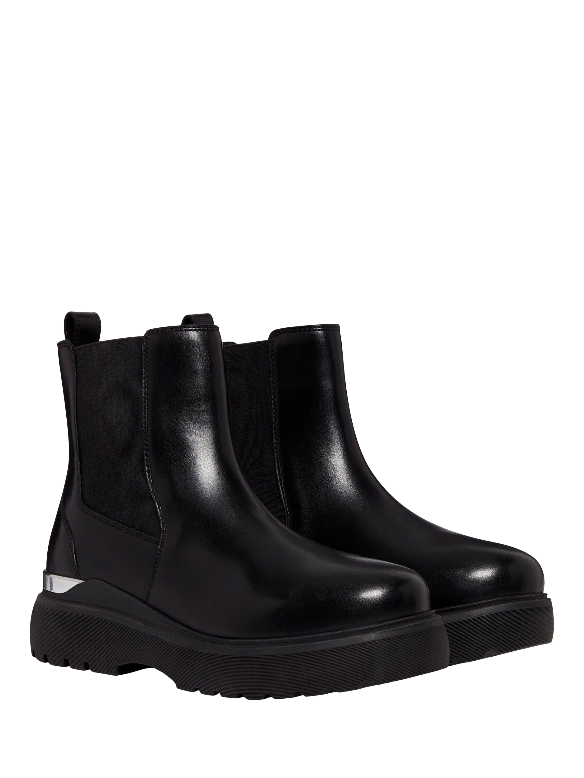 Product image 2 of 5, which shows Mallet Pembroke Leather Chelsea Boots, Black, 8