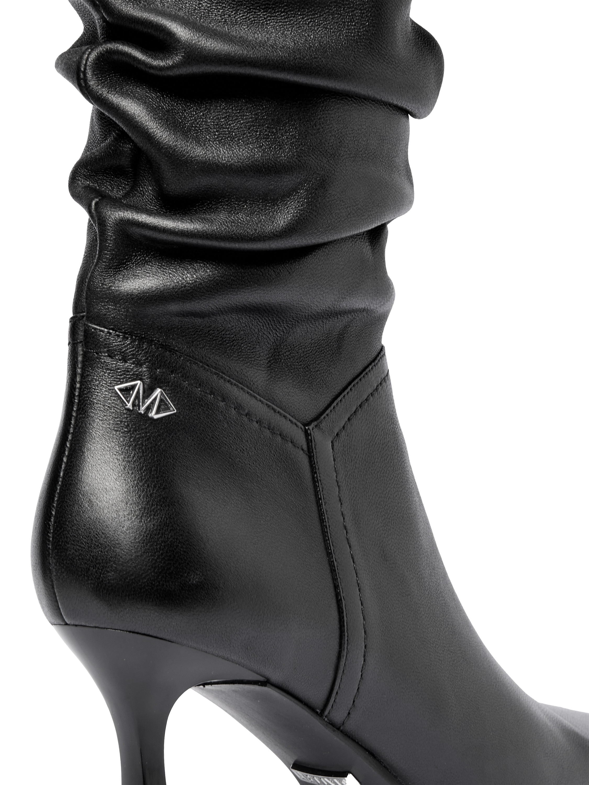 Product image 3 of 4, which shows Mallet Sienna Leather Over The Knee Boots, Black, 3
