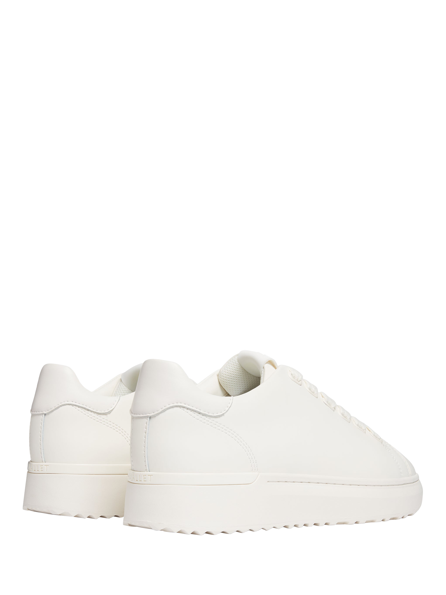Product image 3 of 5, which shows Mallet GRFTR LTC Leather Lace-Up Trainers, White, 12