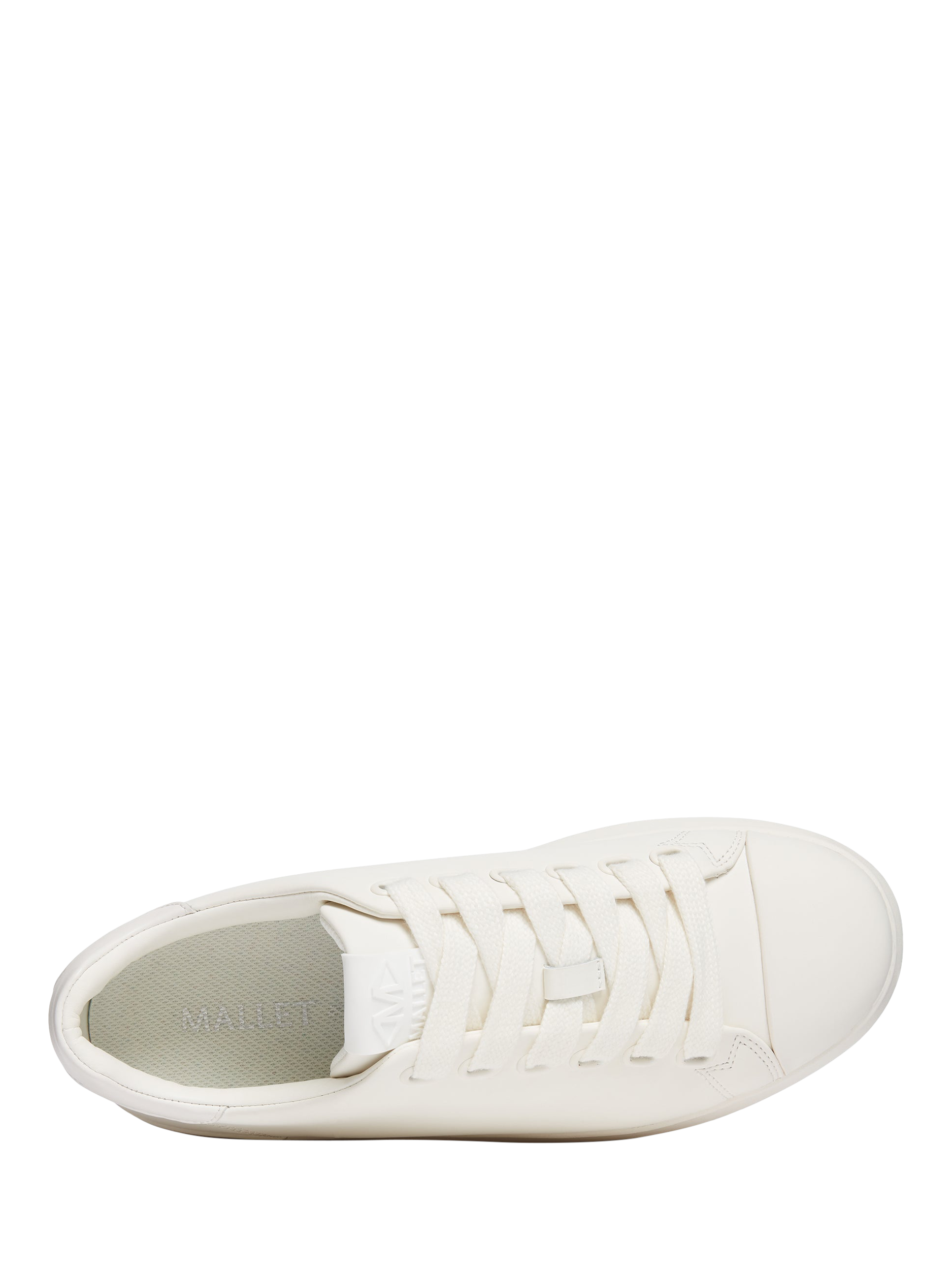 Product image 4 of 5, which shows Mallet GRFTR LTC Leather Lace-Up Trainers, White, 12