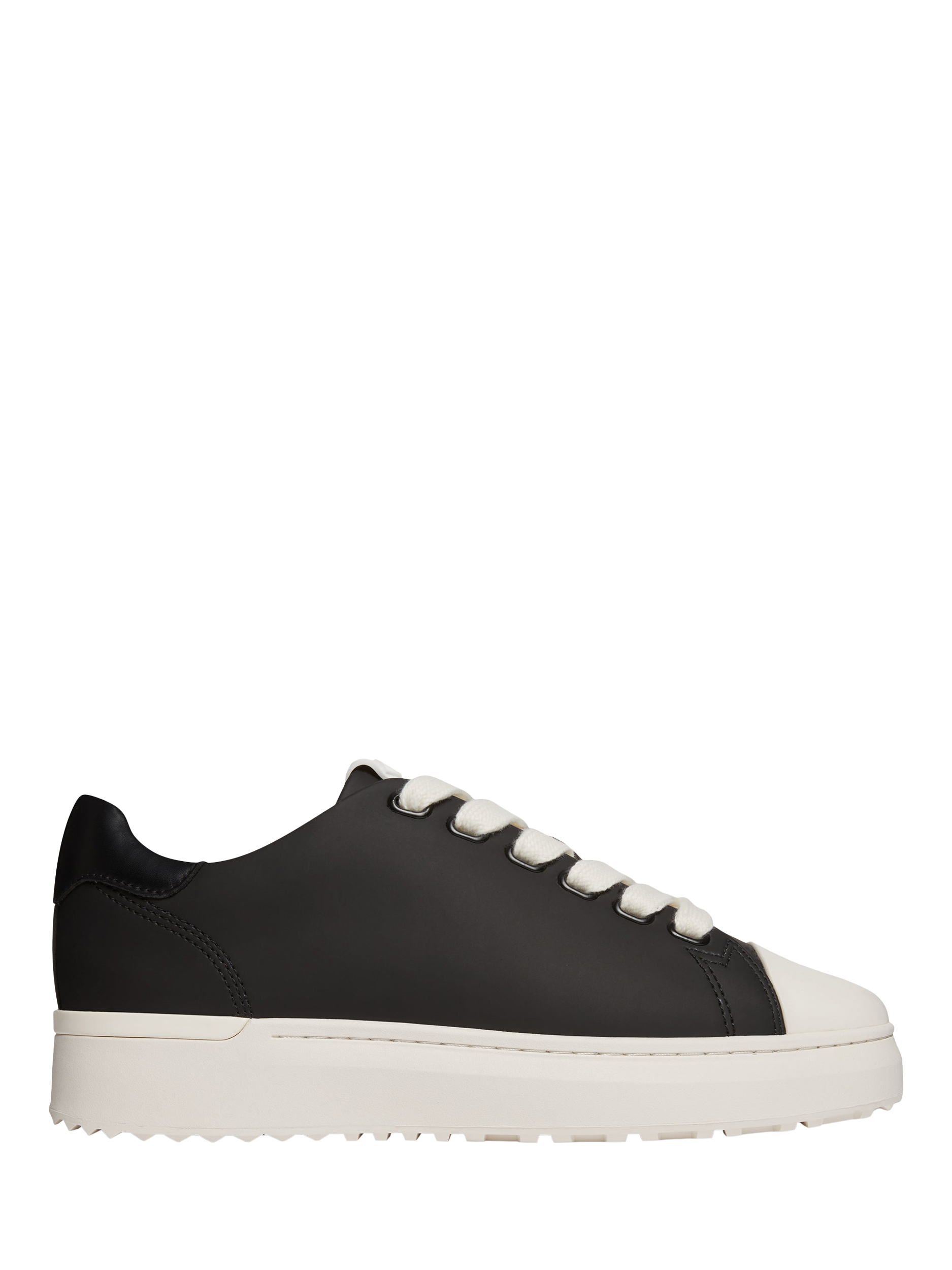 Product image 1 of 5, which shows Mallet GRFTR LTC Leather Lace-Up Trainers, Black, 5