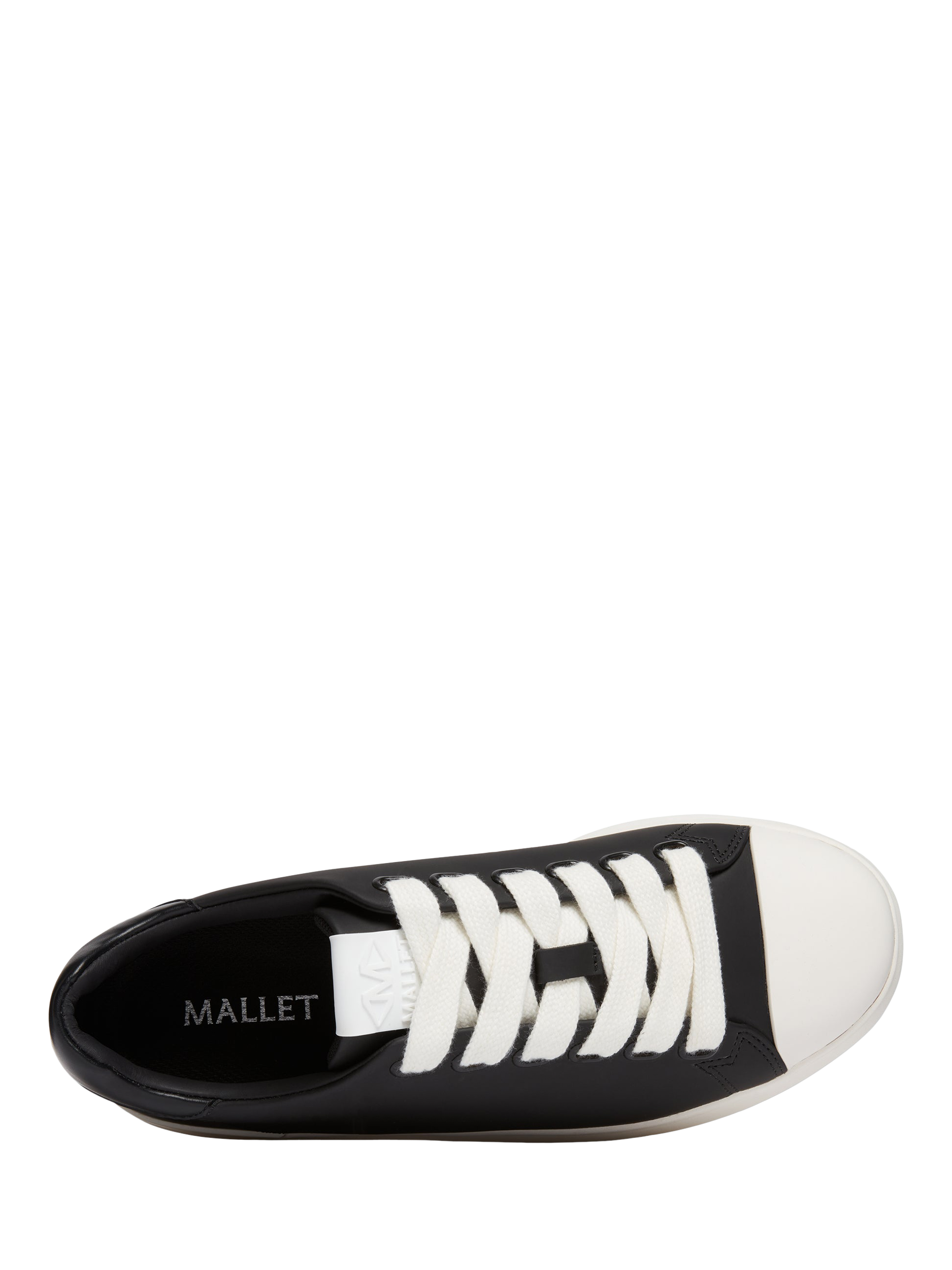 Product image 4 of 5, which shows Mallet GRFTR LTC Leather Lace-Up Trainers, Black, 5
