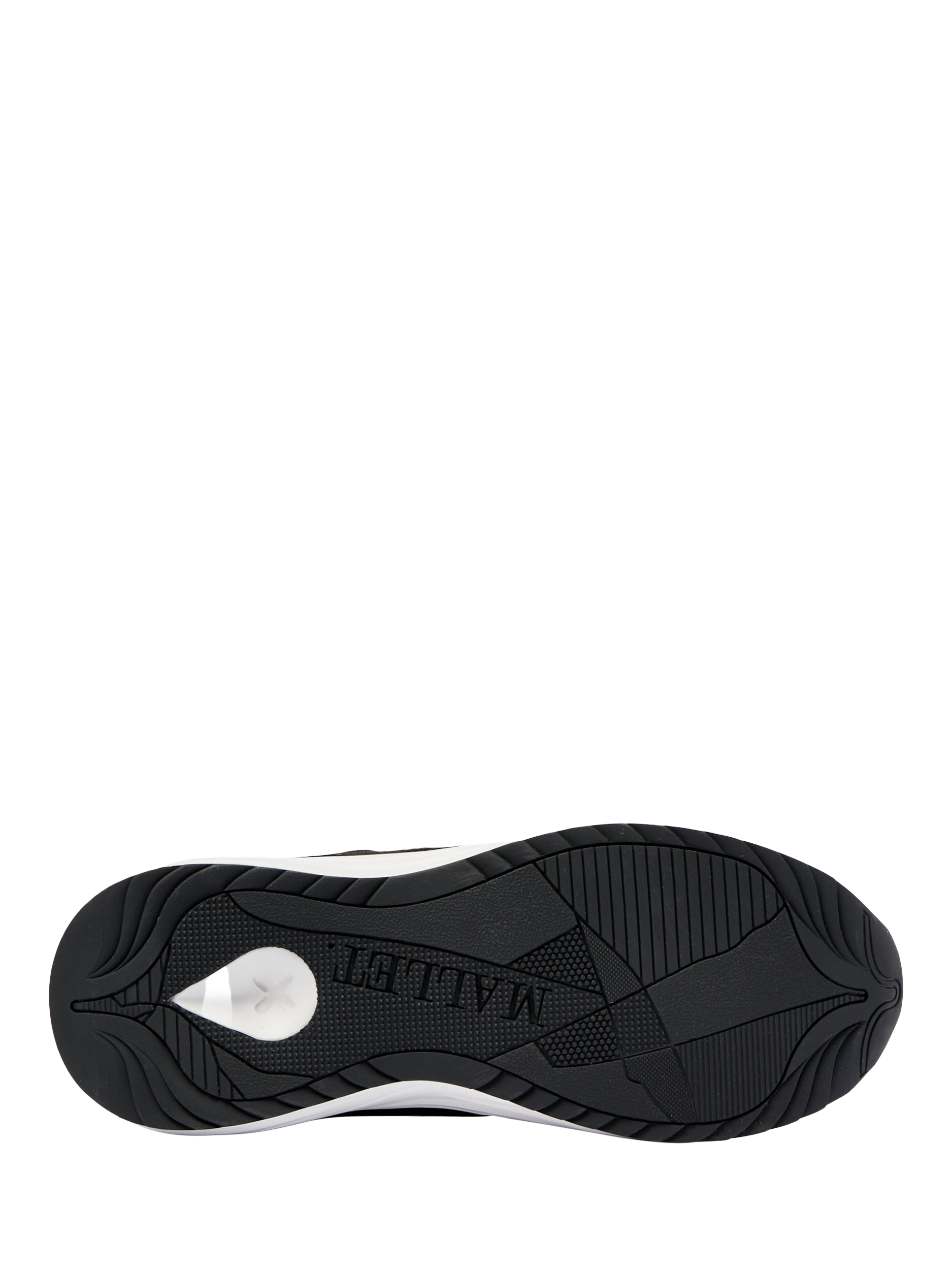 Product image 5 of 5, which shows Mallet Willow Leather Lace Up Trainers, Black, 3