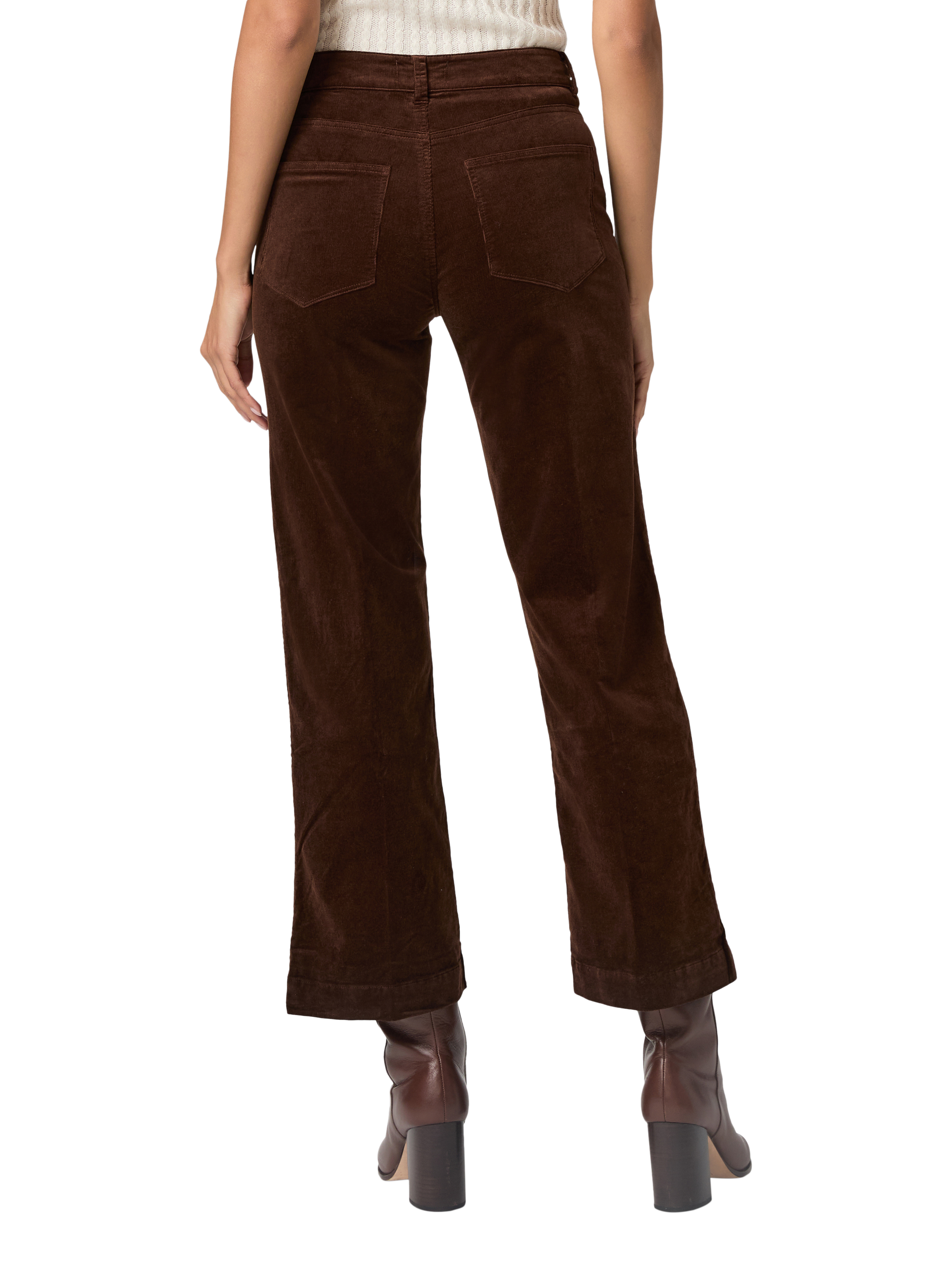 Product image 4 of 4, which shows PAIGE Leenah Patch Pocket Corduroy Trousers, Coffee, 26