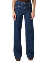 PAIGE Sasha Patch Enfield Jeans, Dark Blue