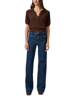 PAIGE Sasha Patch Enfield Jeans, Dark Blue - view 2, Dark Blue