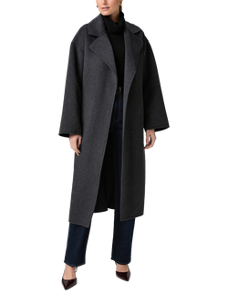 PAIGE Connery Double Face Wool Blend Coat, Dark Grey, Dark Grey