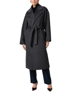 PAIGE Connery Double Face Wool Blend Coat, Dark Grey - view 2, Dark Grey