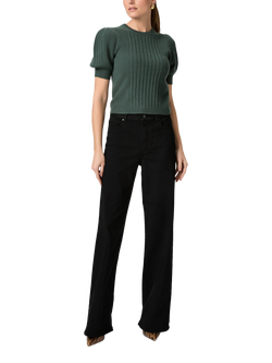 PAIGE Kato Pure Cashmere Knit Top, Green - view 2, Green