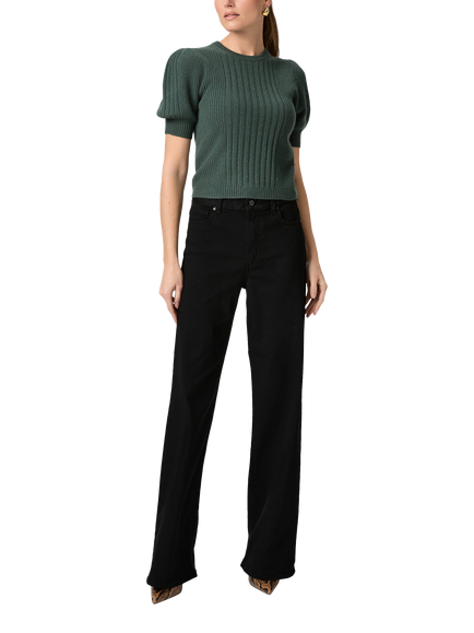 PAIGE Kato Pure Cashmere Knit Top, Green - view 2, Green