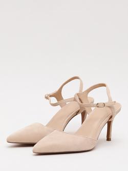 Phase Eight Suede Stiletto Heel Court Shoes, Neutral - view 2, Neutral