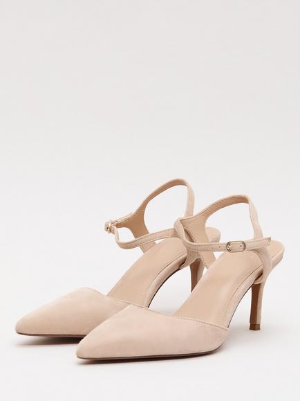 Phase Eight Suede Stiletto Heel Court Shoes, Neutral - view 2, Neutral