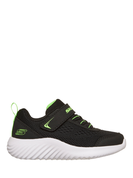 Skechers Kids' Bounder Riptape Mesh Trainers, Black, Black