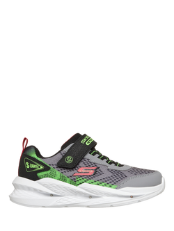 Skechers Kids' S-Lights Meteor-Lights 2.0 Trainers, Grey/Multi, Grey/Multi