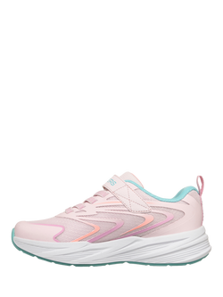 Skechers Kids' Microspec Tread Trainers, Pink/Multi - view 2, Pink/Multi