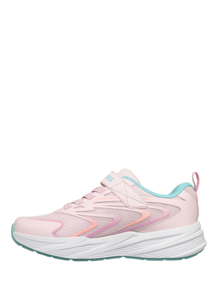 Skechers Kids' Microspec Tread Trainers, Pink/Multi - view 2, Pink/Multi