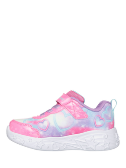 Skechers Kids' Unicorn Charmer Lil Heart Sparkles Trainers, Pink/Multi - view 2, Pink/Multi