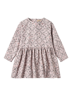 WHEAT Kids' Aima Cotton Floral Dress, Lilac, Lilac