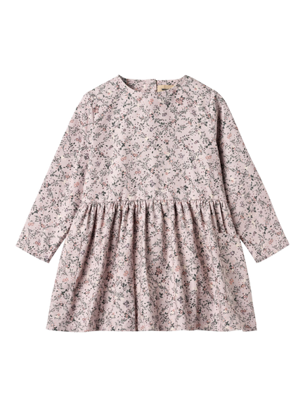 WHEAT Kids' Aima Cotton Floral Dress, Lilac, Lilac
