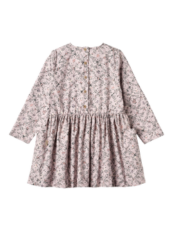 WHEAT Kids' Aima Cotton Floral Dress, Lilac - view 2, Lilac