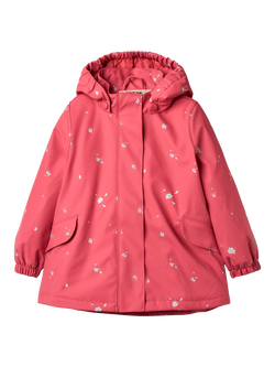 WHEAT Kids' Thermo Waterproof Floral Print Raincoat, Floating Flower, Floating Flower
