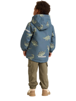 Lindex Kids' Dinosaur Waterproof Jacket - view 2, Dark Grey/Multi