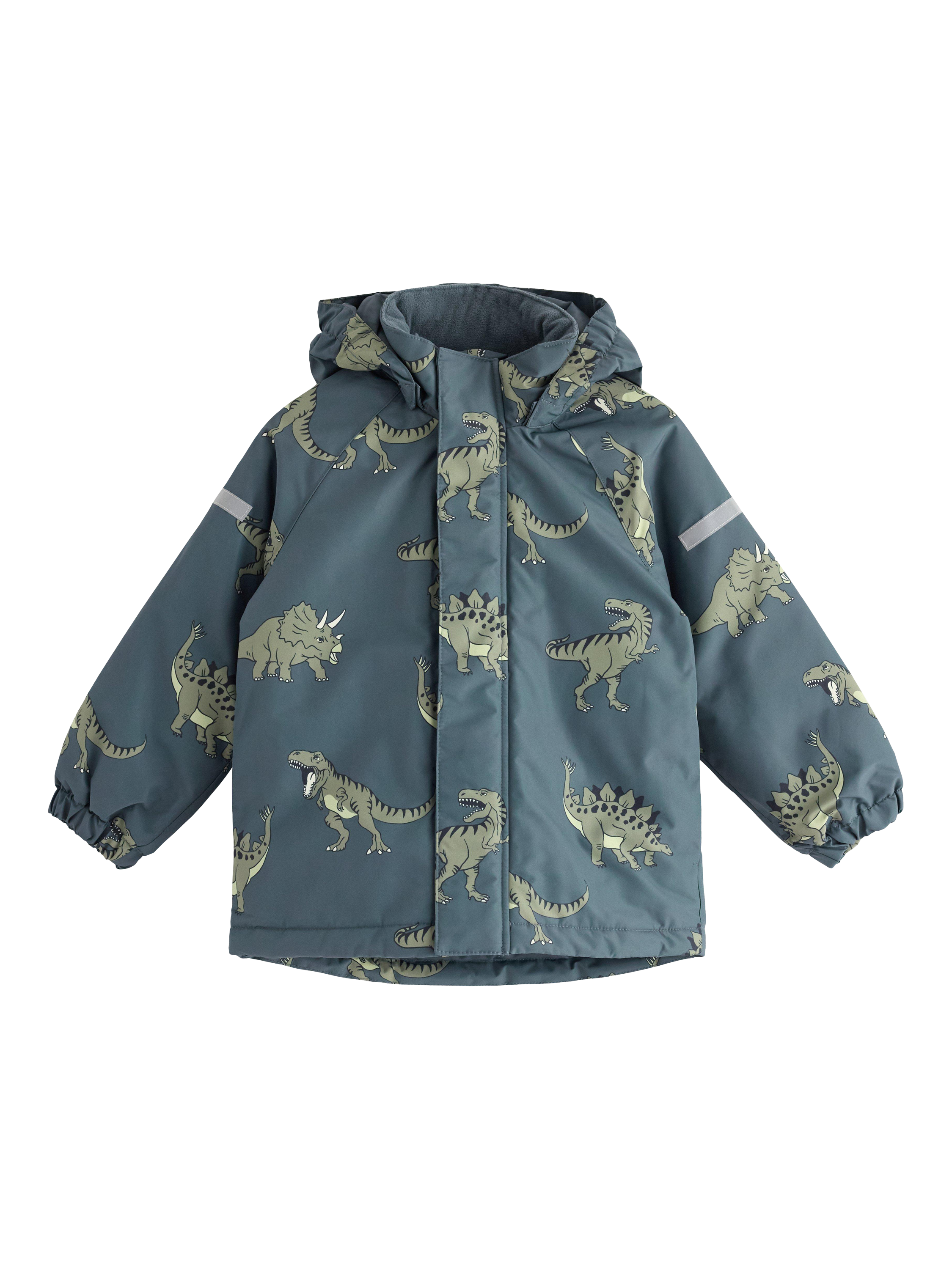 Product image 4 of 6, which shows Lindex Kids' Dinosaur Waterproof Jacket, Dark Grey/Multi, 4-5 years