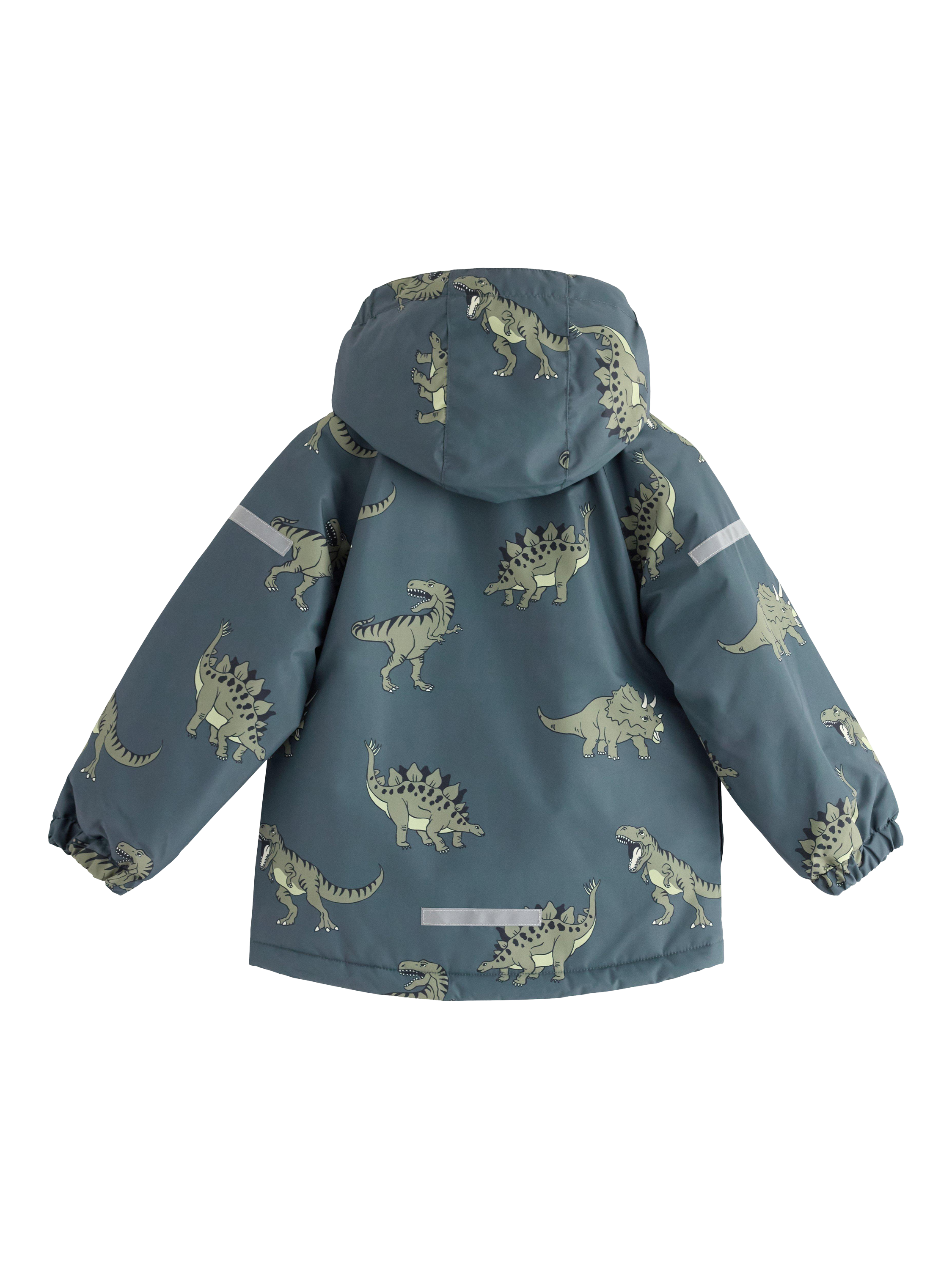 Product image 5 of 6, which shows Lindex Kids' Dinosaur Waterproof Jacket, Dark Grey/Multi, 4-5 years