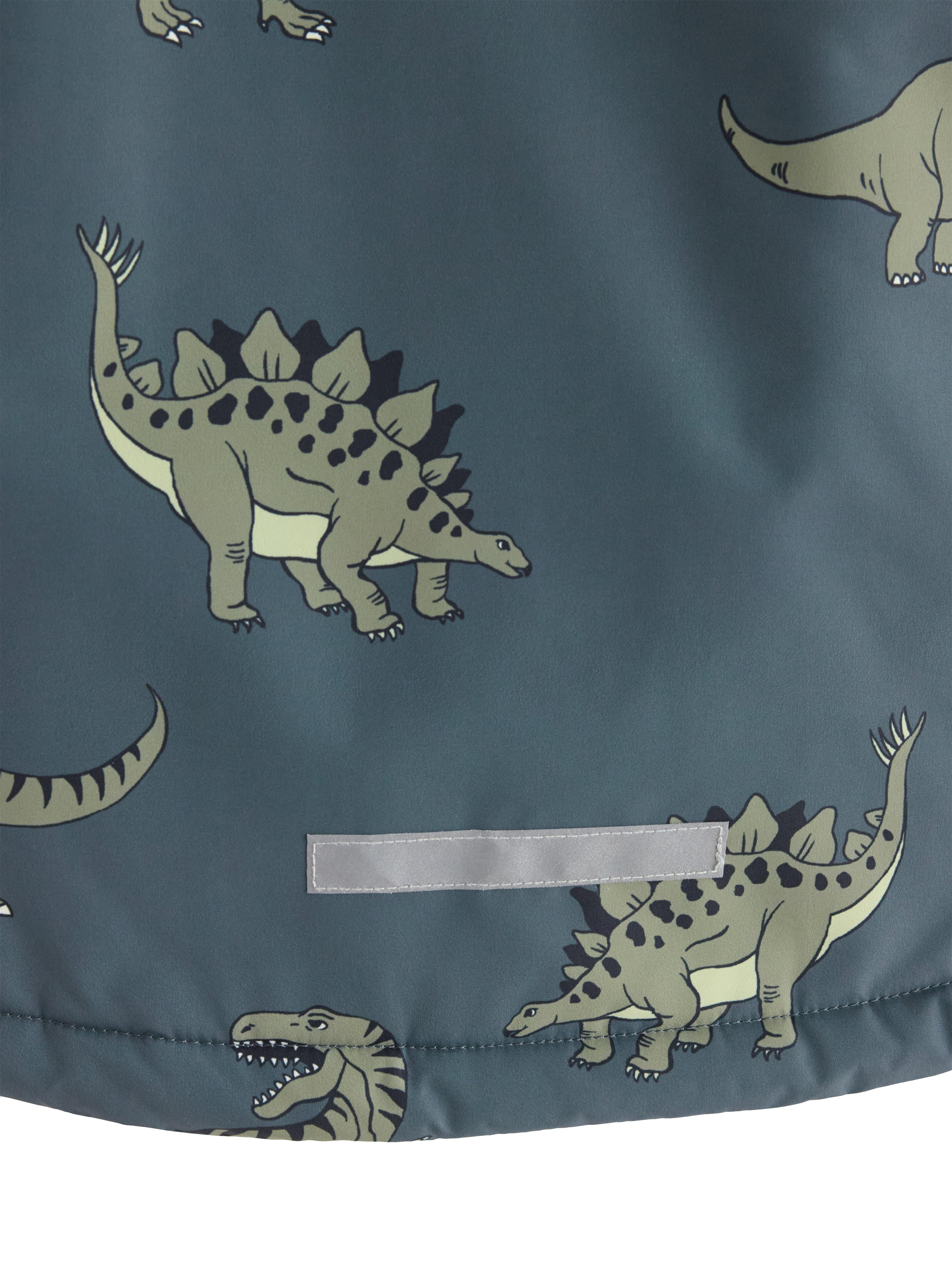 Product image 6 of 6, which shows Lindex Kids' Dinosaur Waterproof Jacket, Dark Grey/Multi, 4-5 years