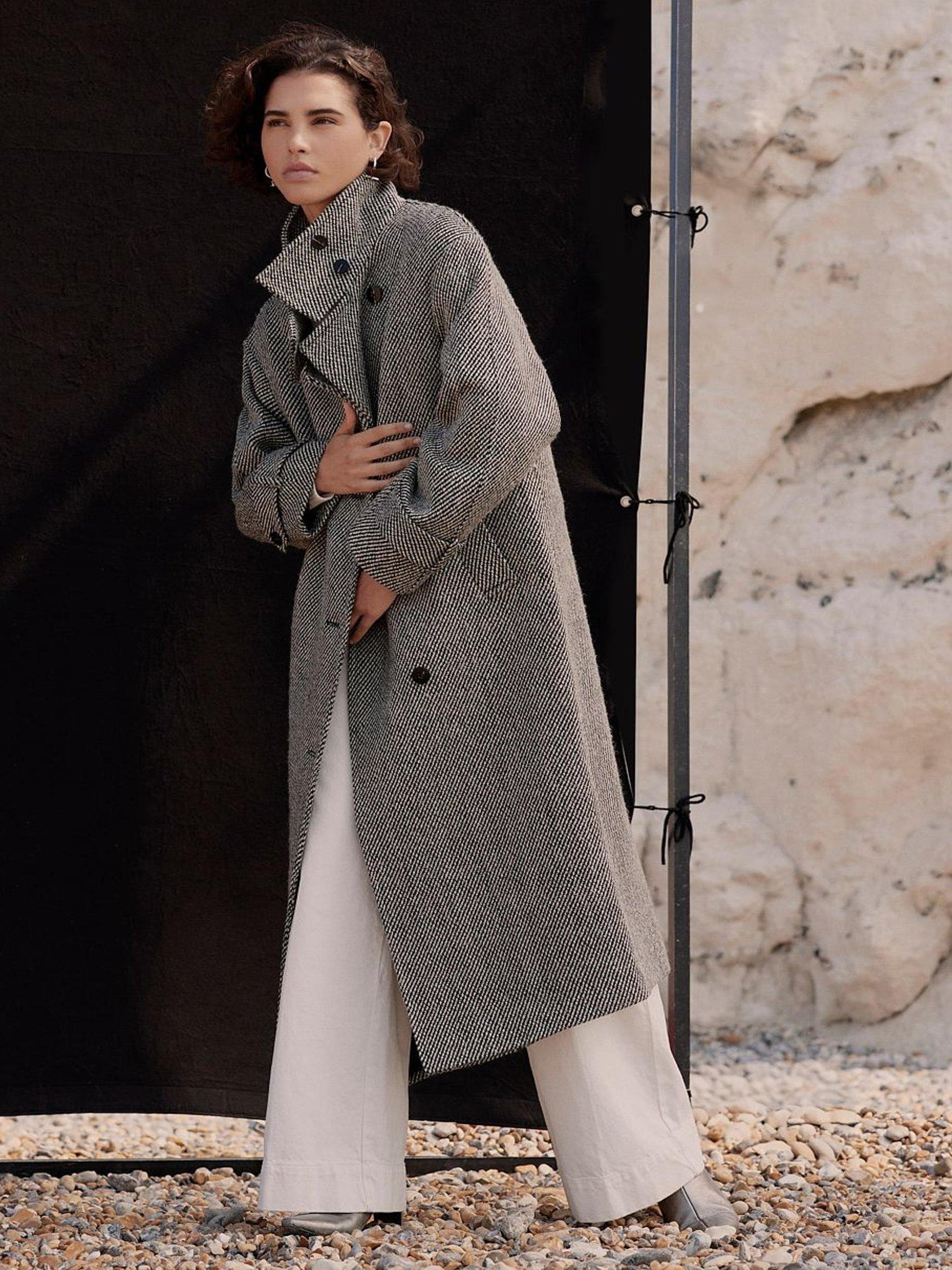 Mint Velvet Textured Funnel Neck Jacket