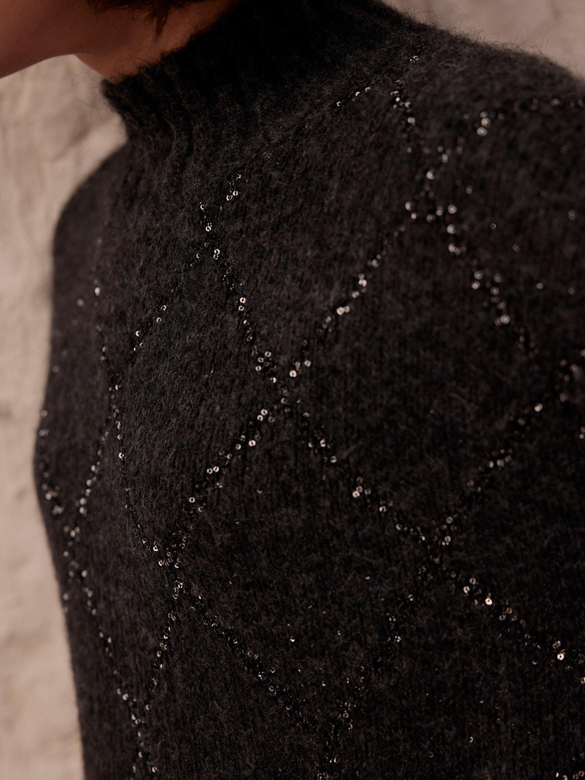 Product image 5 of 8, which shows Mint Velvet Mini Funnel Neck Jumper Dress, Grey, XL