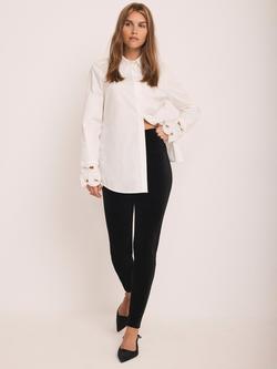 Mint Velvet Velvet Leggings, Black