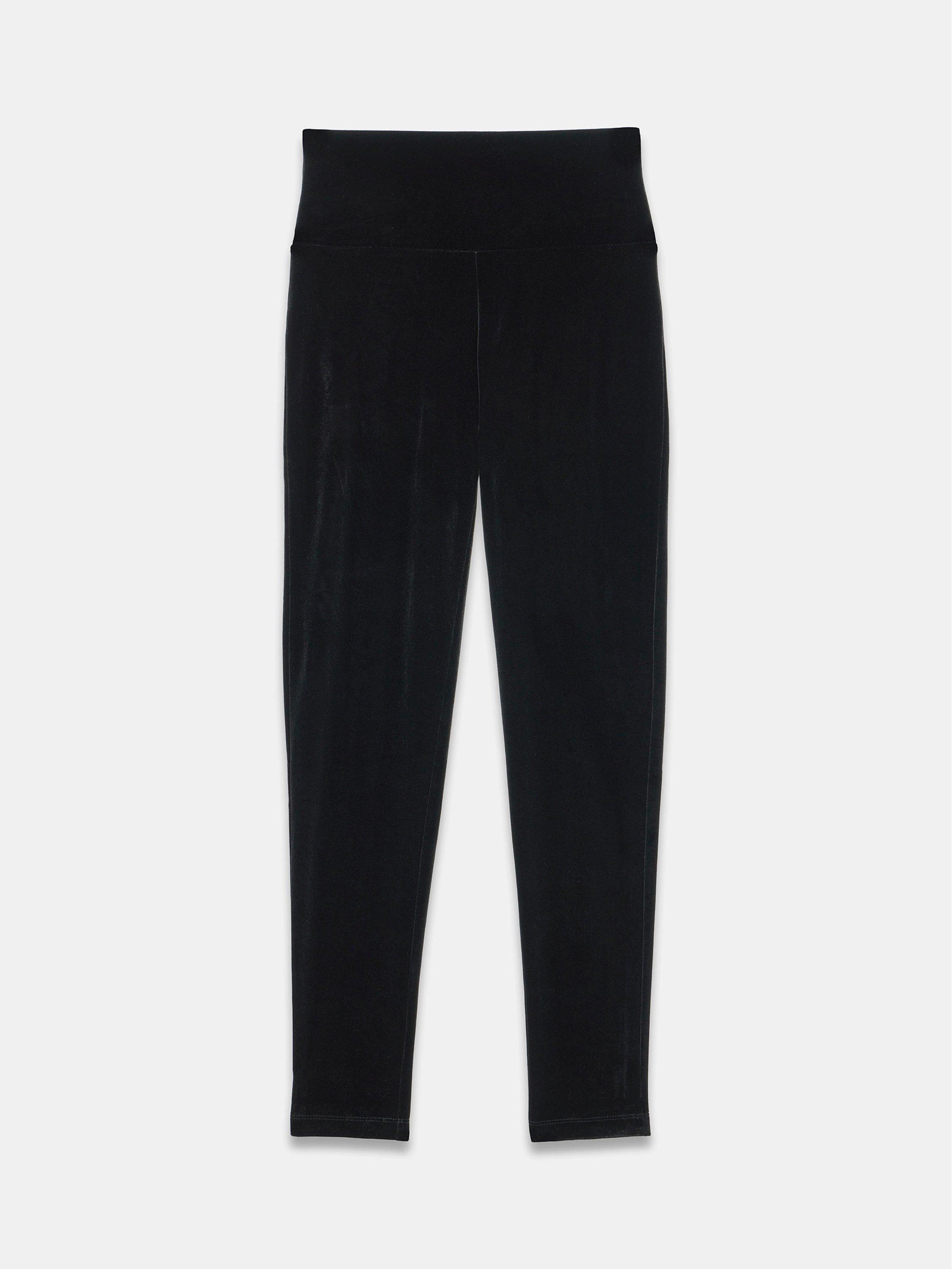 Product image 5 of 6, which shows Mint Velvet Velvet Leggings, Black, S Reg