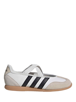 adidas Barreda Leather Mary Jane Trainers, White/Black/Gum, White/Black/Gum