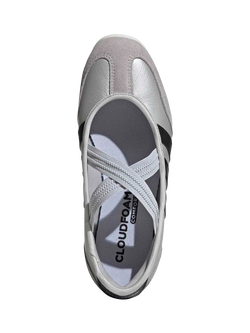 adidas Barreda Leather Mary Jane Shoes, Silver/Black - view 2, Silver/Black