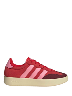 adidas Barreda Lace Up Trainers, Red/Pink/Multi, Red/Pink/Multi