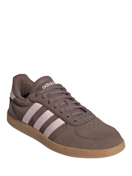 adidas Breaknet Suede Trainers, Brown/Pink - view 2, Brown/Pink