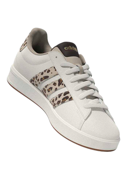 adidas VL Court 3.0 Trainers, White/Multi - view 2, White/Multi