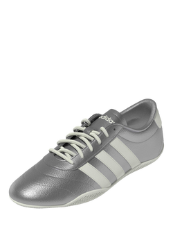 adidas Grand Court Low Top Trainers, Silver/White - view 2, Silver/White