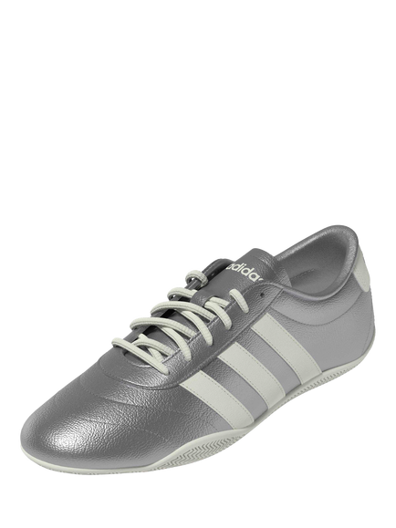 adidas Grand Court Low Top Trainers, Silver/White - view 2, Silver/White