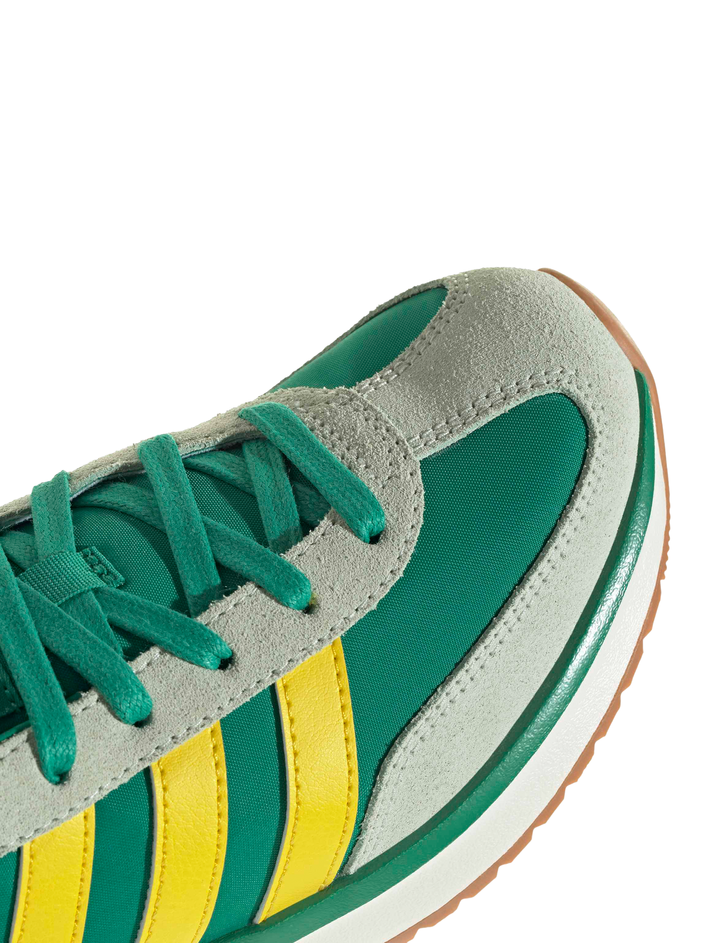 Product image 5 of 8, which shows adidas Run 70s 2.0 Leather Blend Lace Up Trainers, Green/Multi, 4