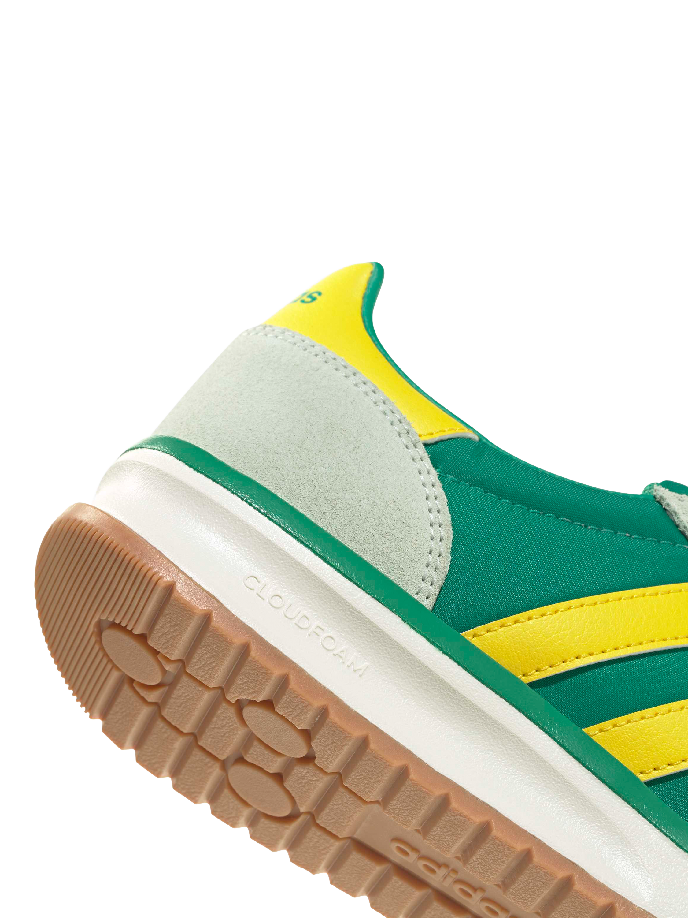 Product image 6 of 8, which shows adidas Run 70s 2.0 Leather Blend Lace Up Trainers, Green/Multi, 4