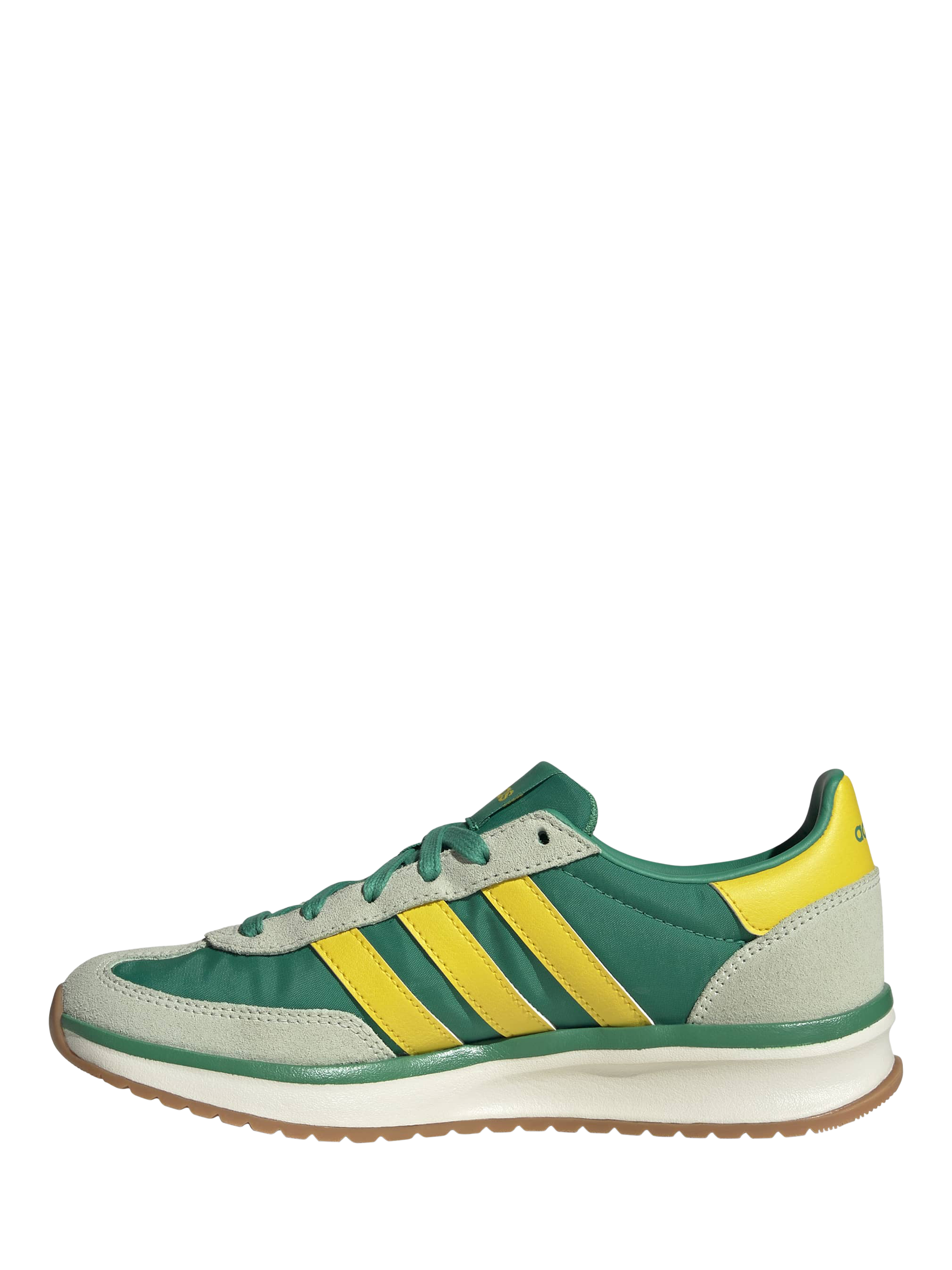 Product image 8 of 8, which shows adidas Run 70s 2.0 Leather Blend Lace Up Trainers, Green/Multi, 4